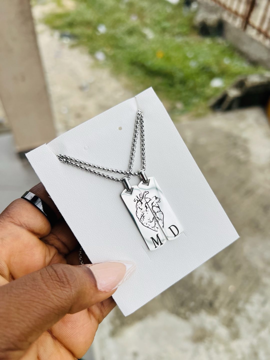 Mi Amore Engraved necklace with initials