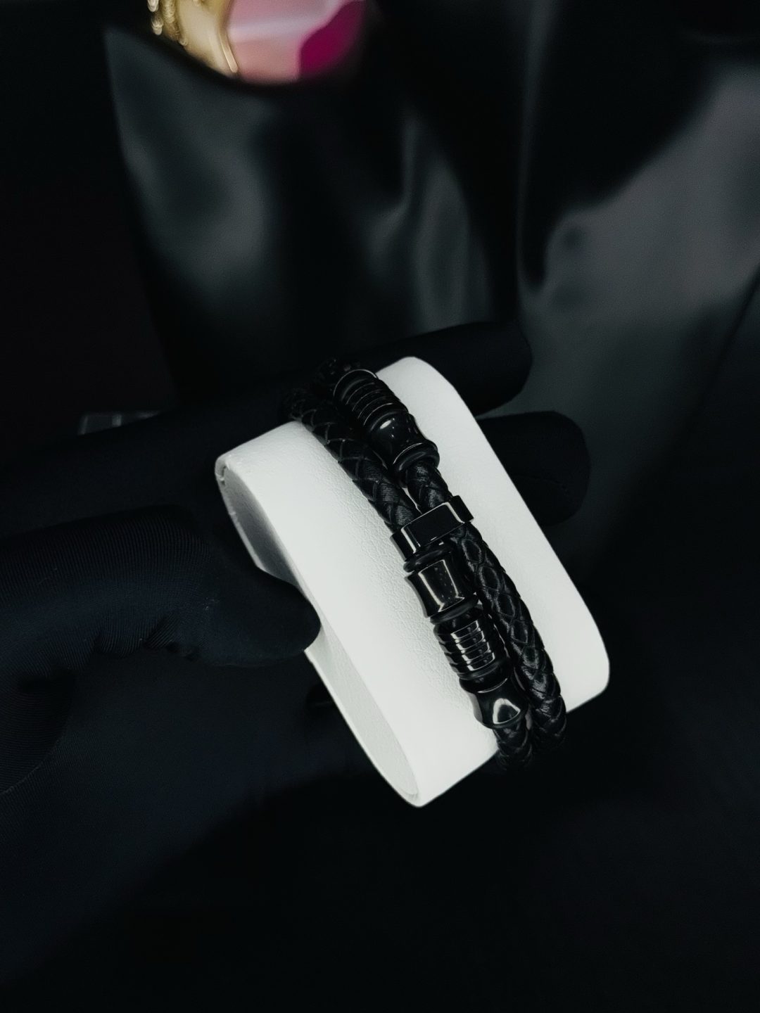 Male Leather bracelet 001 - Image 2