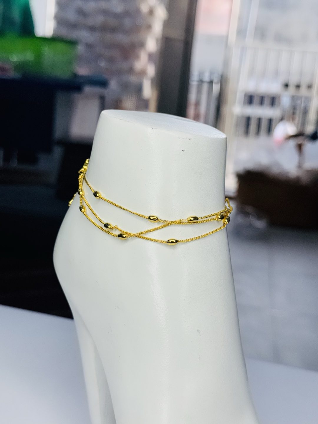 3 step gold anklet - Image 2