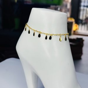 Bohemian gold dropping anklet