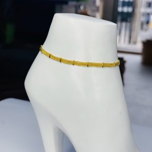Knitted Helen gold anklet
