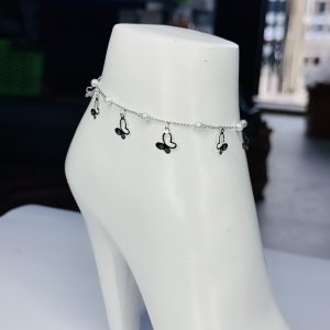 Butterfly silver Helen anklet