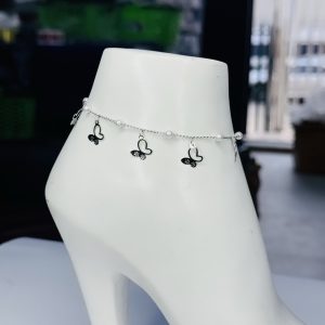 Butterfly silver Helen anklet