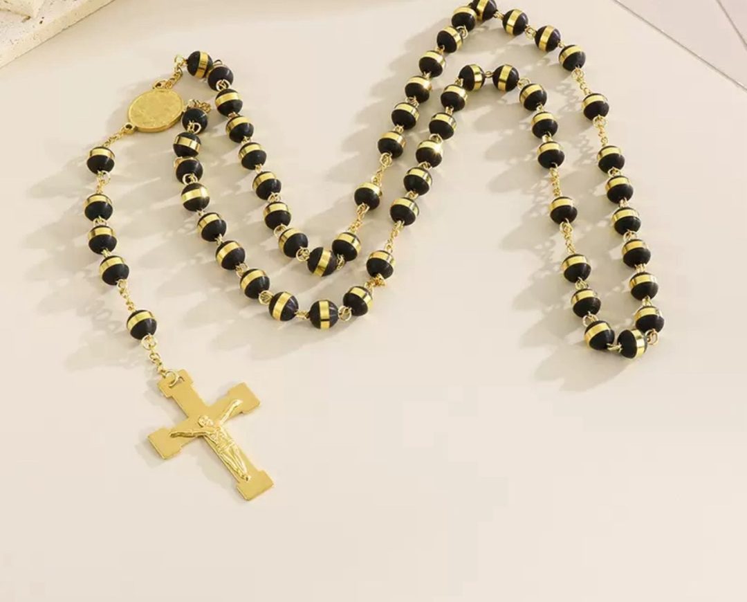 Black and gold designers Rosary