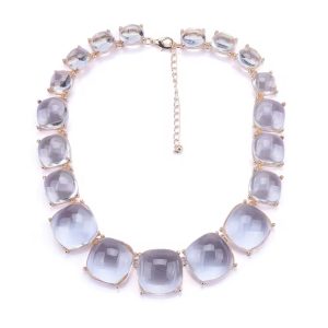 Translucent statement necklace
