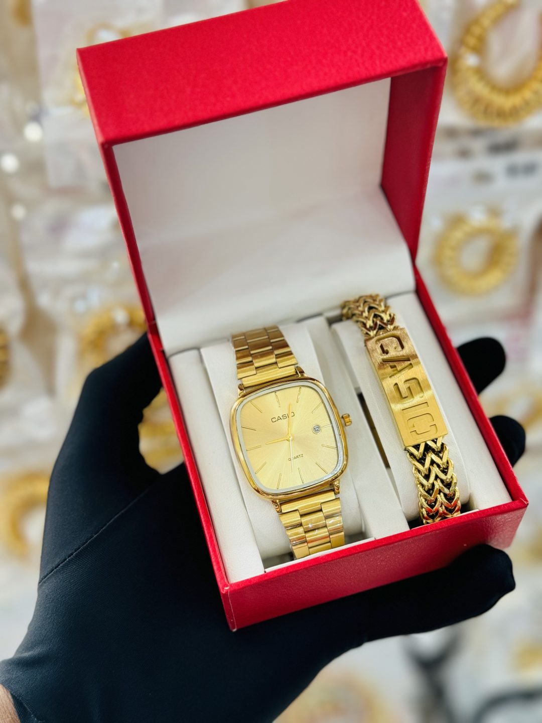 Casio gold bracelet and watch combo boxed - Image 4