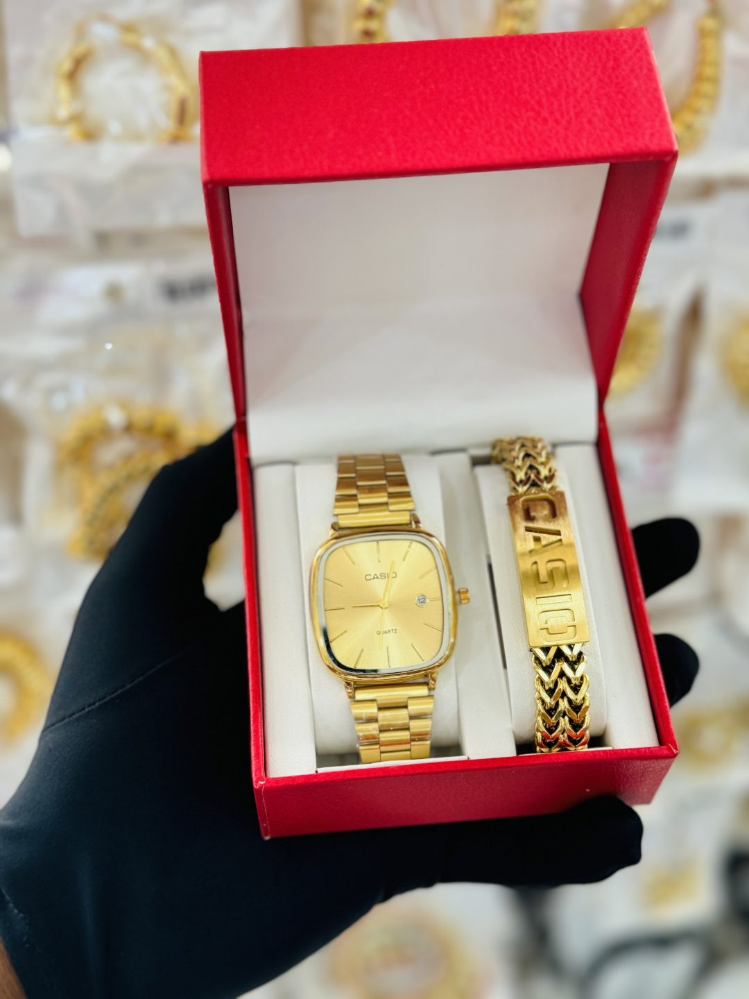Casio gold bracelet and watch combo boxed - Image 3