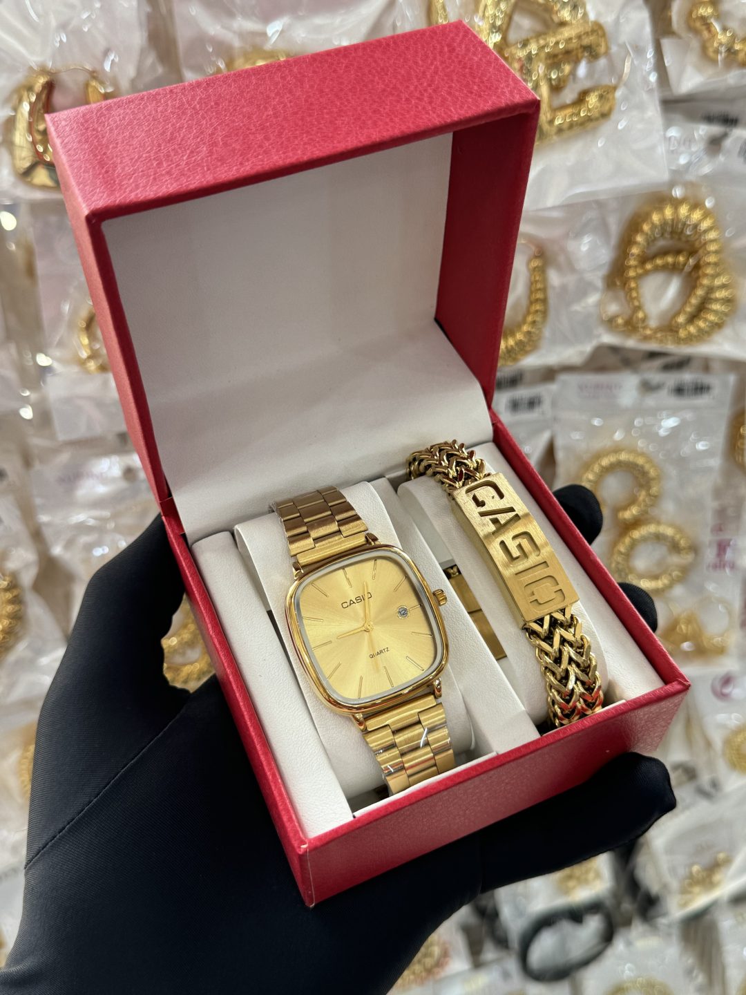 Casio gold bracelet and watch combo boxed - Image 2