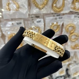 Casio male gold statement bracelet 011