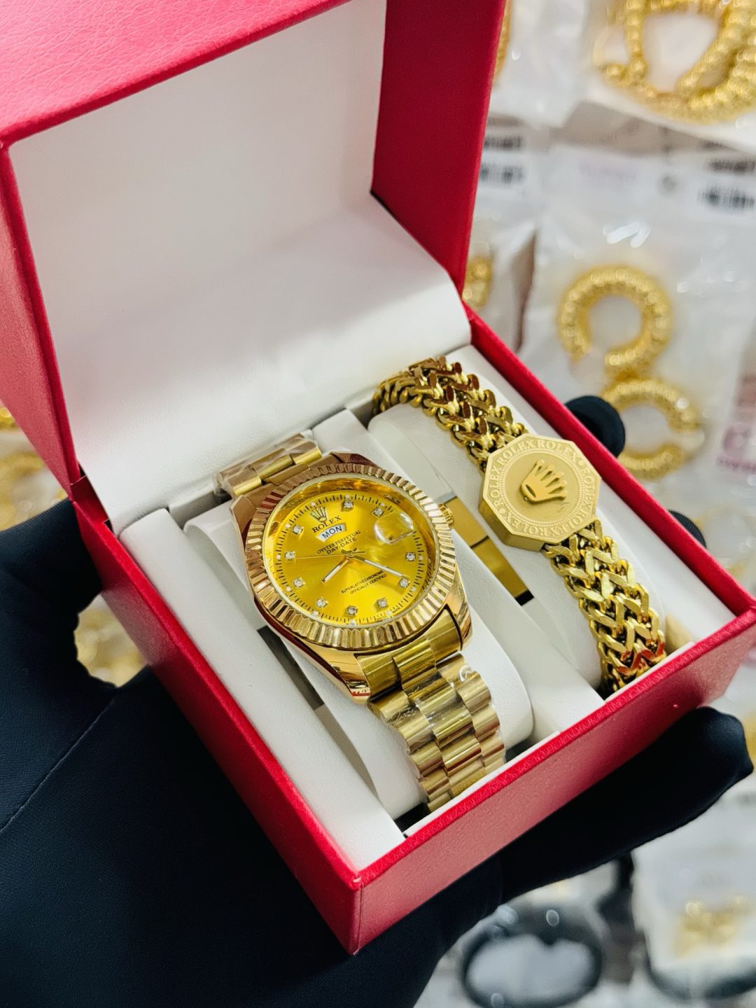 Rolex Versace bracelet combo set boxed 001 - Image 2