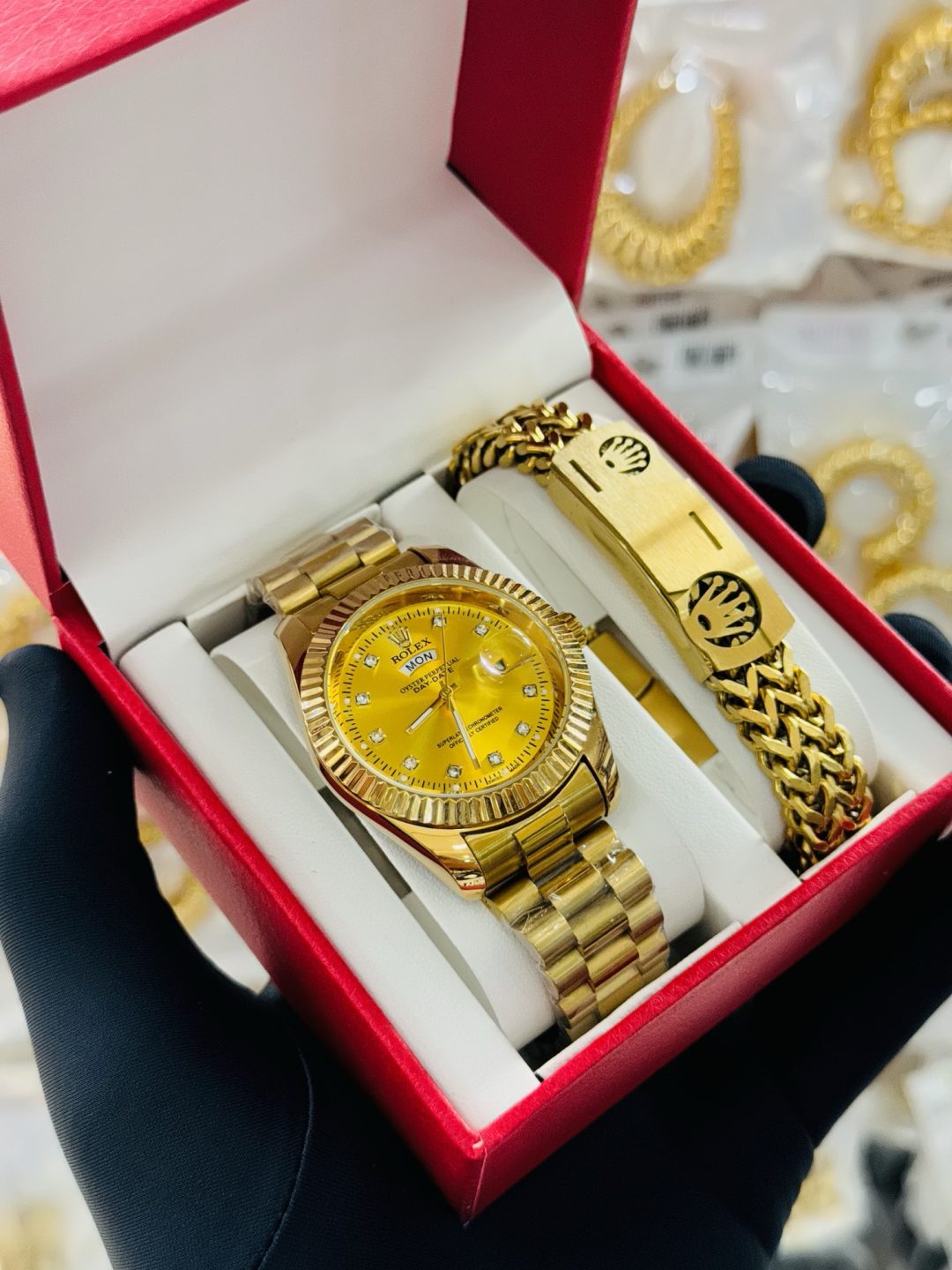 Rolex Versace bracelet combo set boxed 003