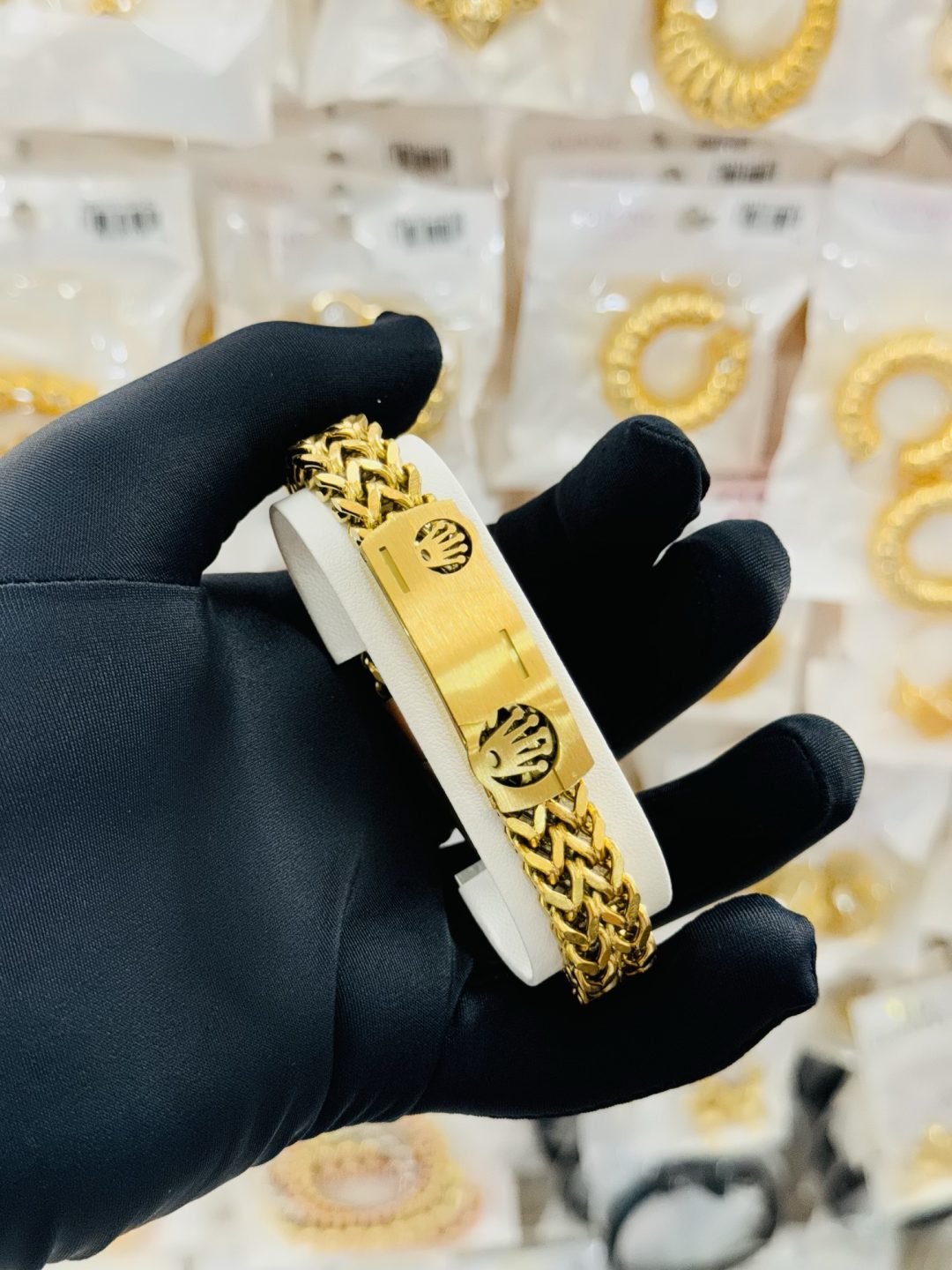 Rolex gold statement male bracelet 010 - Image 2