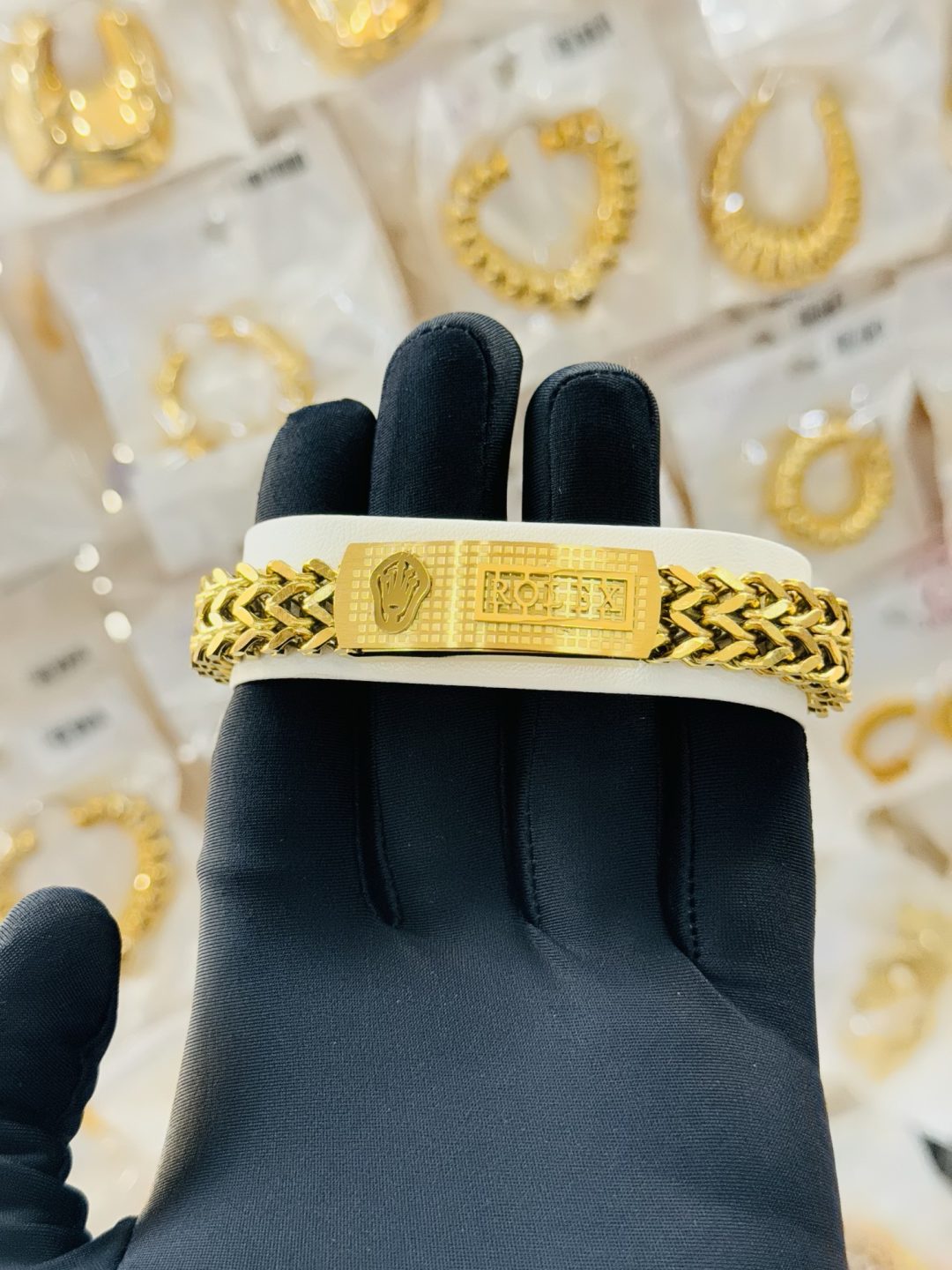 Rolex statement gold male bracelet 009 - Image 2