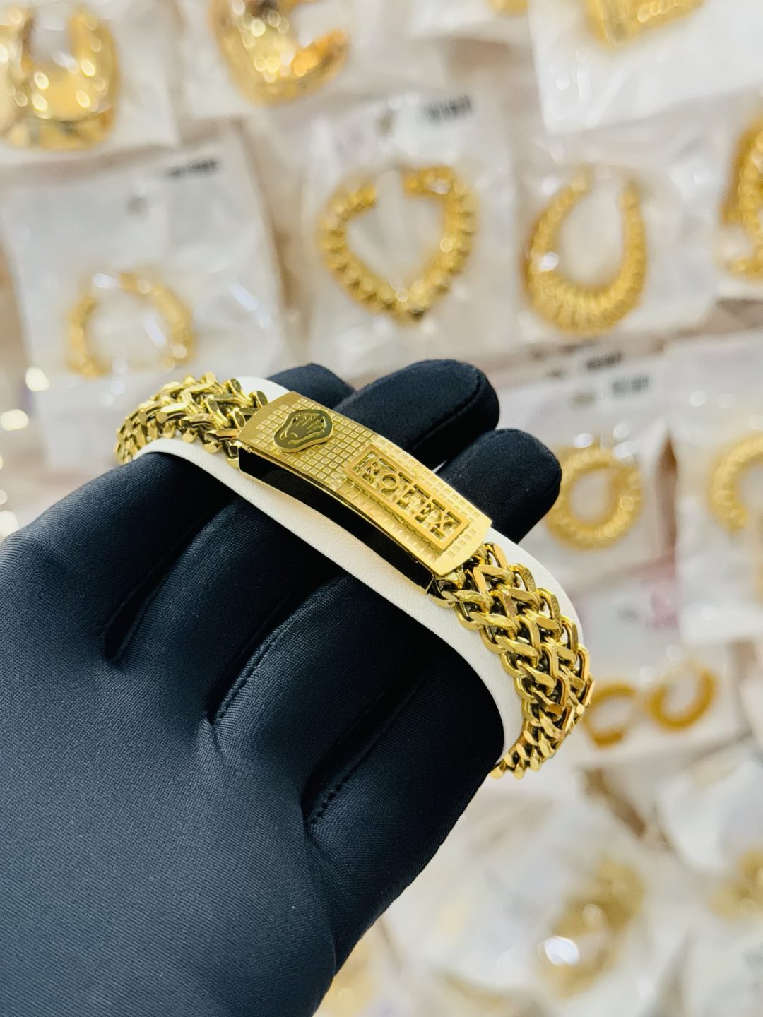 Rolex statement gold male bracelet 009 - Image 3