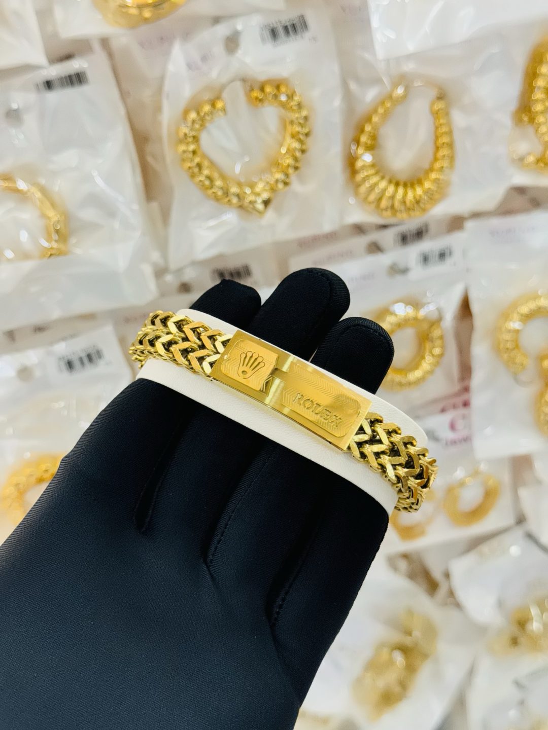 Rolex statement male gold bracelet 008