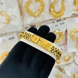 Rolex statement male gold bracelet 008