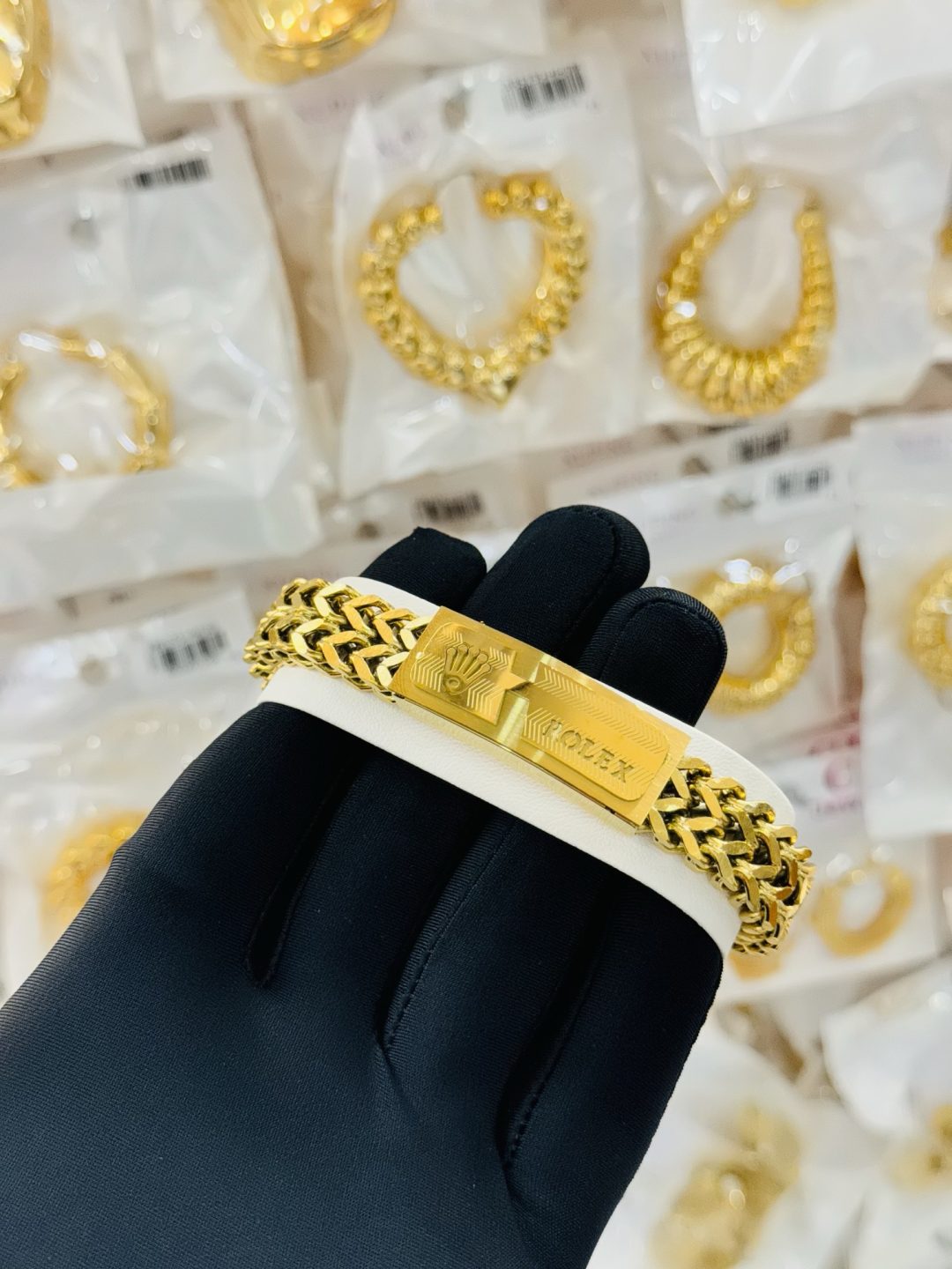 Rolex statement male gold bracelet 008 - Image 2