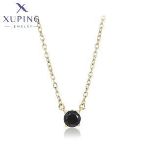 Black stoned titanium gold necklace
