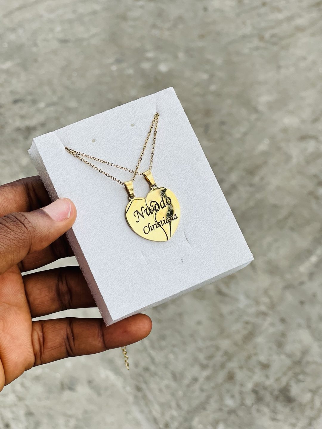 Engraved swirl couples necklace - Image 5