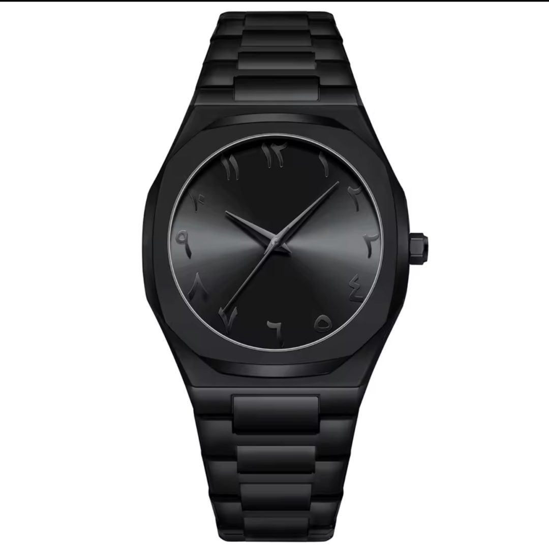 Men’s quartz watch black - Image 4