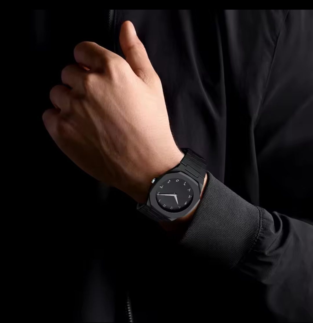 Men’s quartz watch black - Image 3