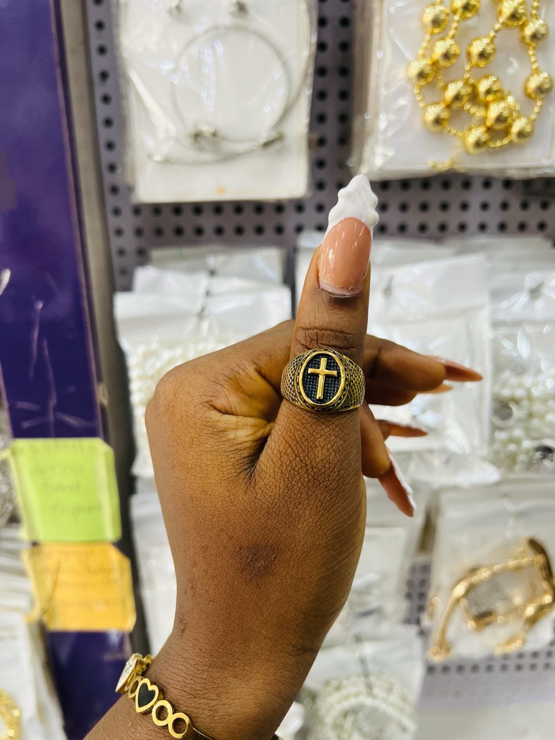 Cross steel ring