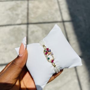 Floral Fresh water pearl bracelet