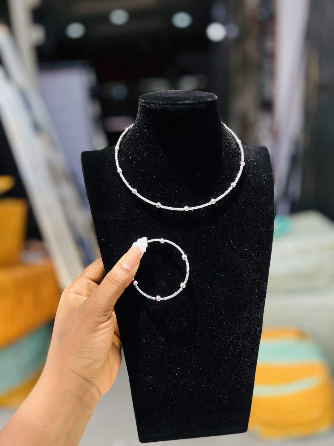 Choker ball silver set - Image 3