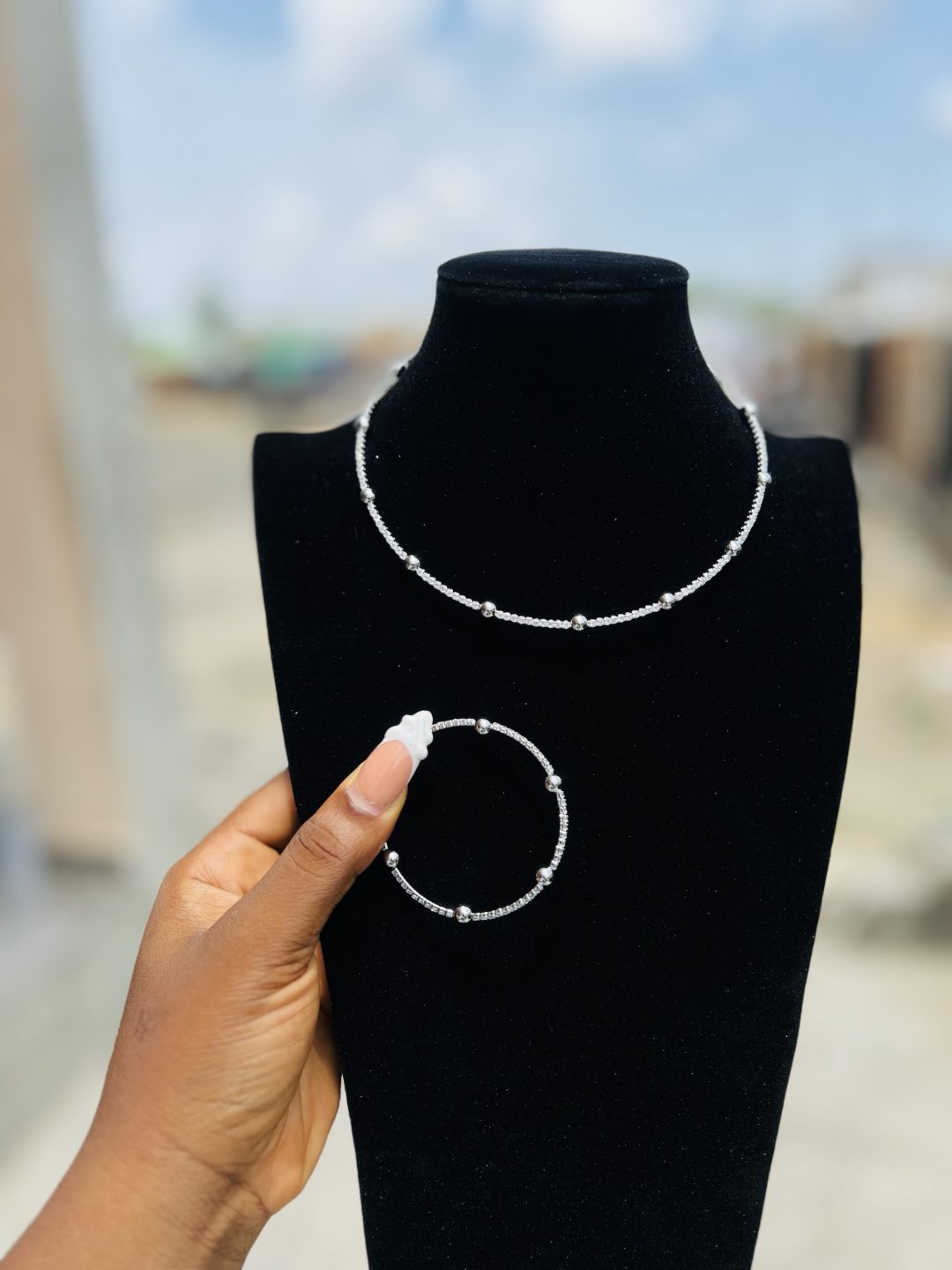 Choker ball silver set