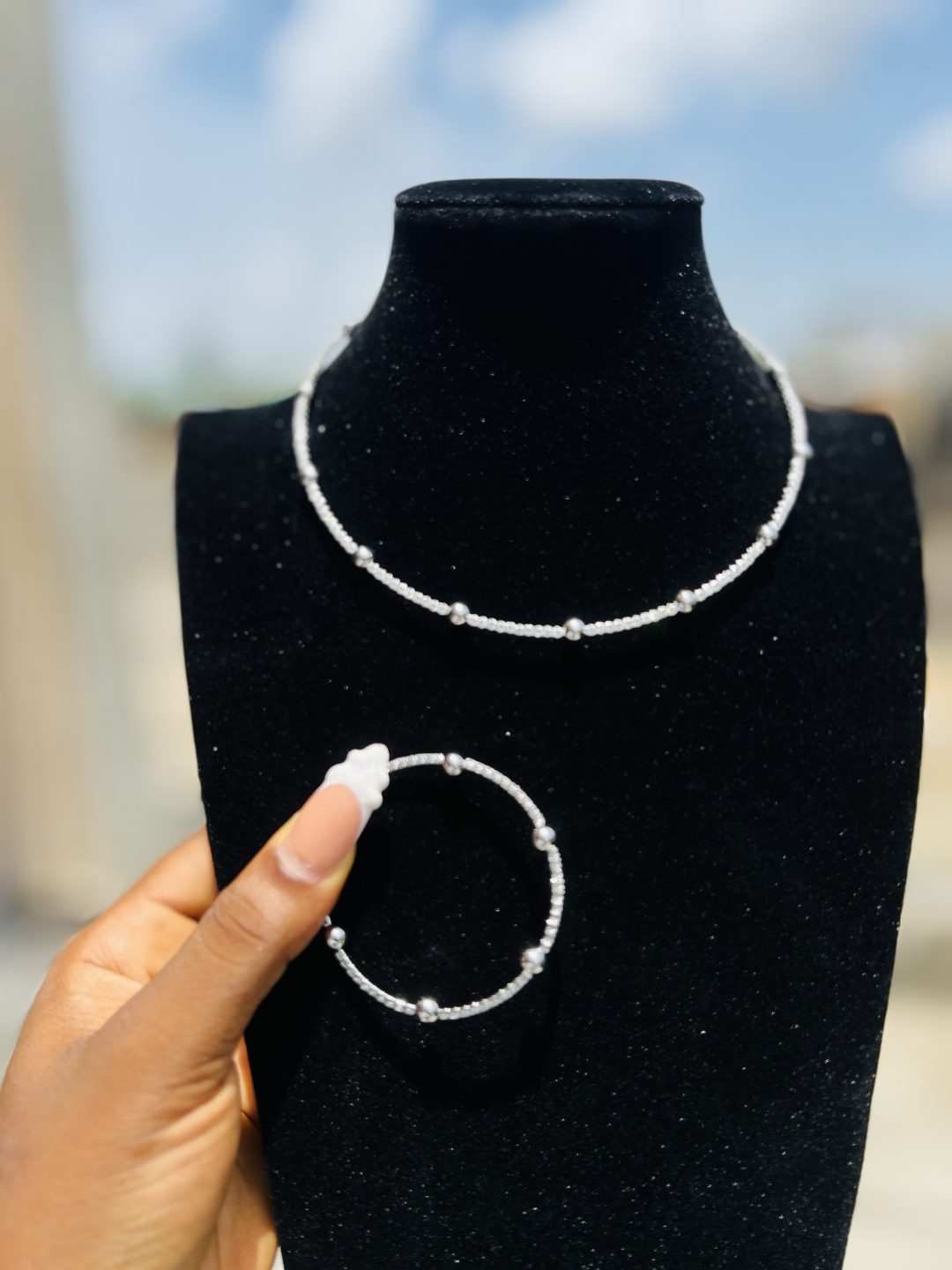 Choker ball silver set - Image 4