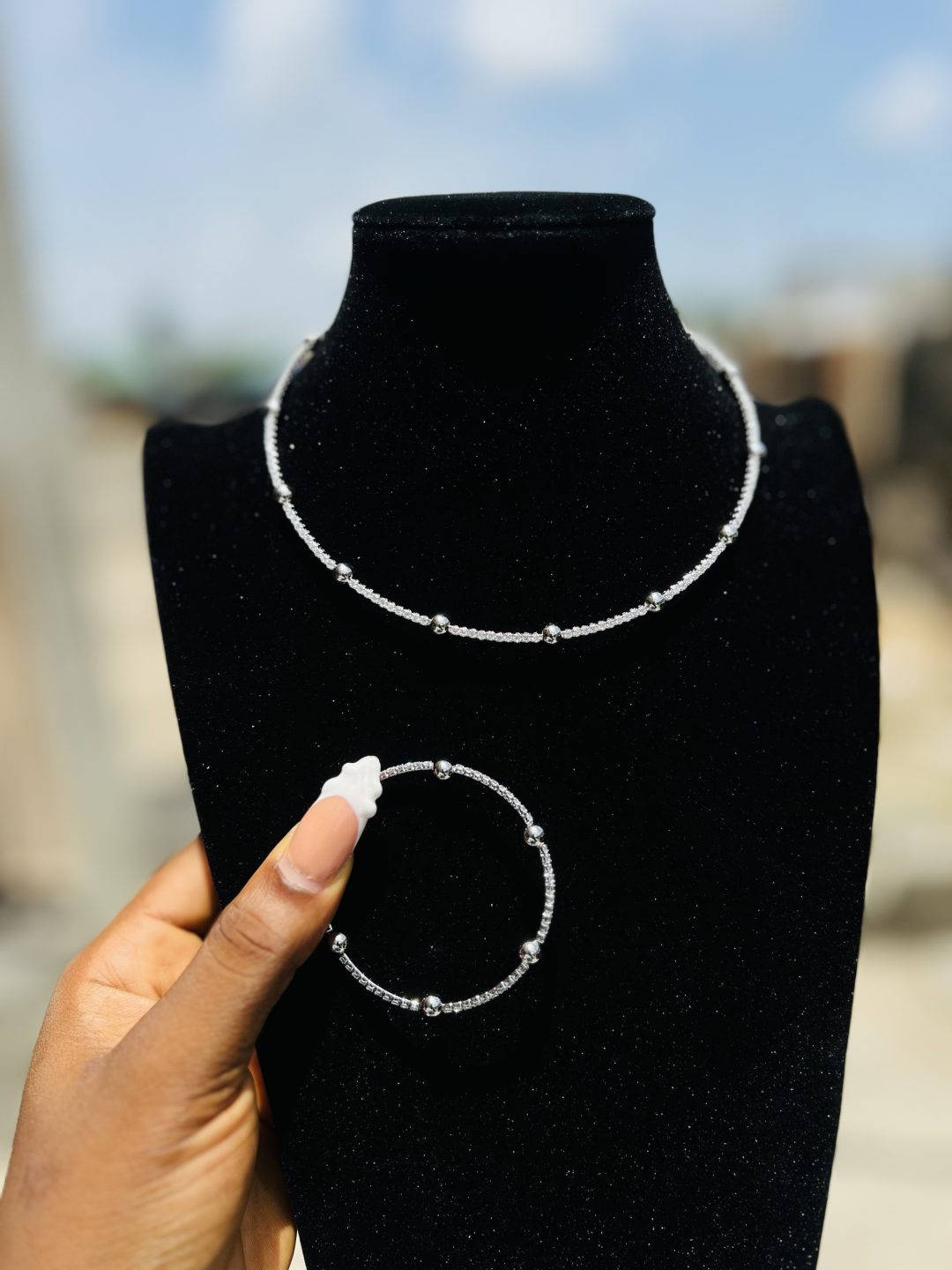 Choker ball silver set - Image 5