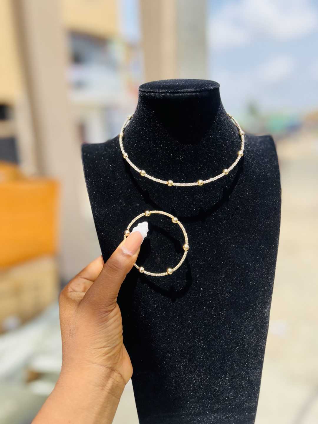Choker ball gold set - Image 2