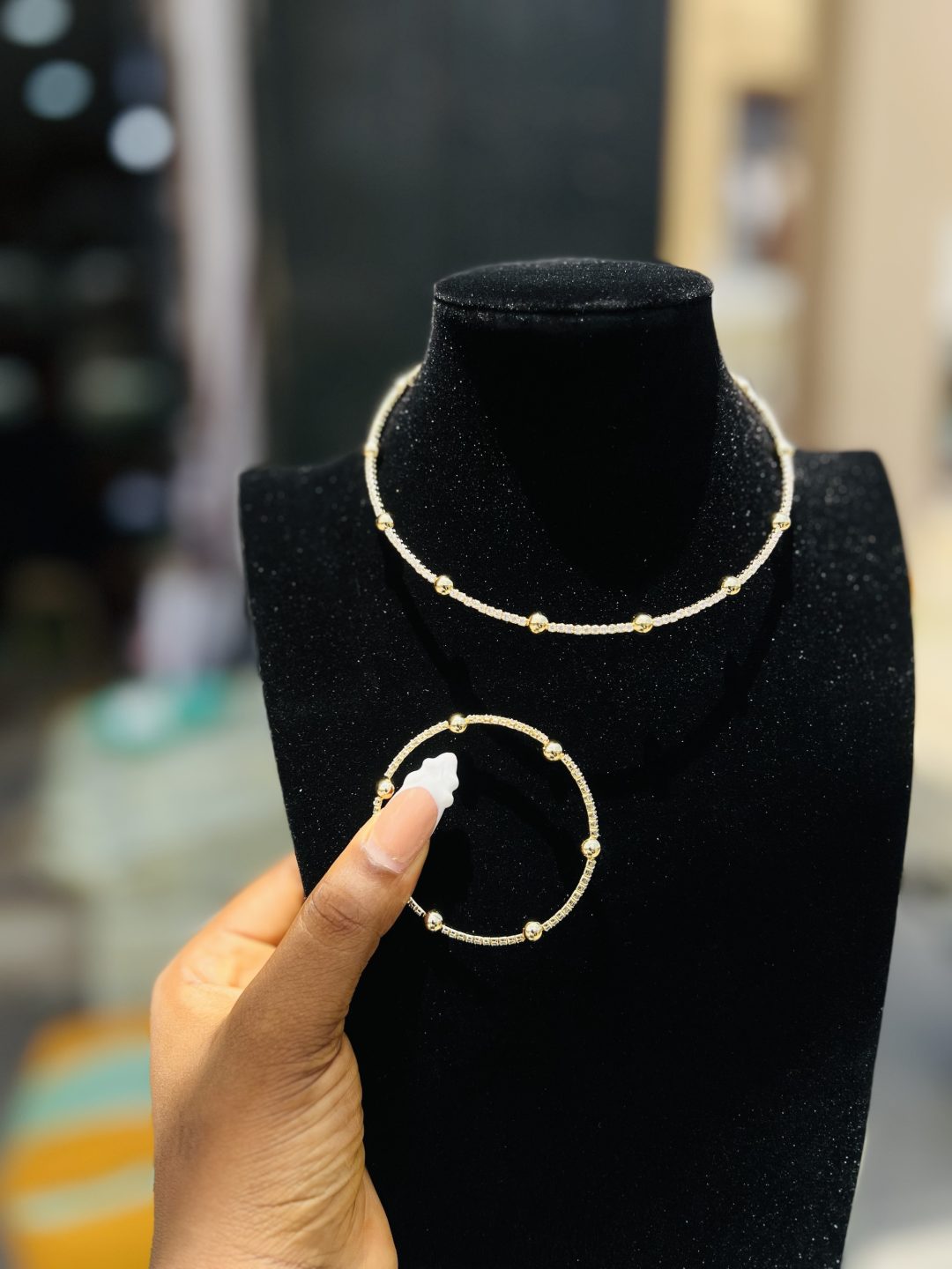 Choker ball gold set - Image 3