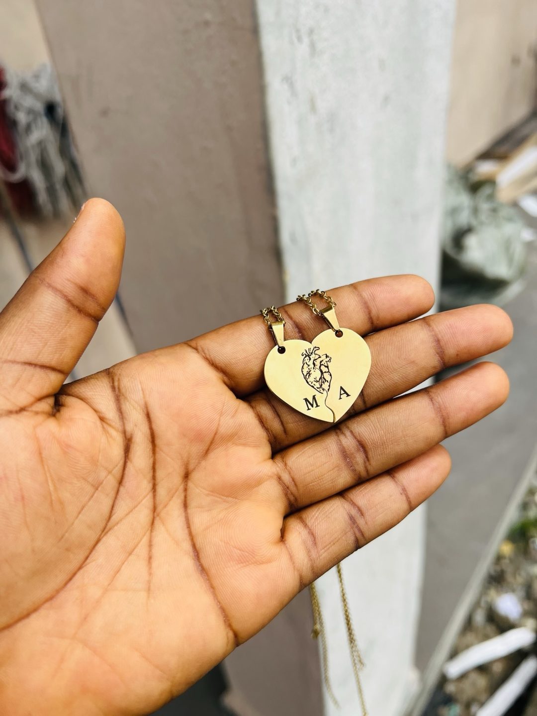 Engraved heart with initials - Image 5