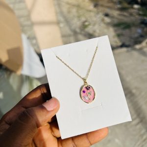 Vintage Pink pearl necklace