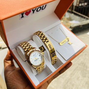 Female barcode engraved set with box