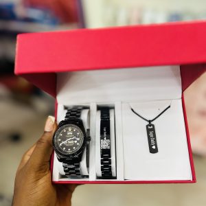 Black Rolex barcoded combo with box
