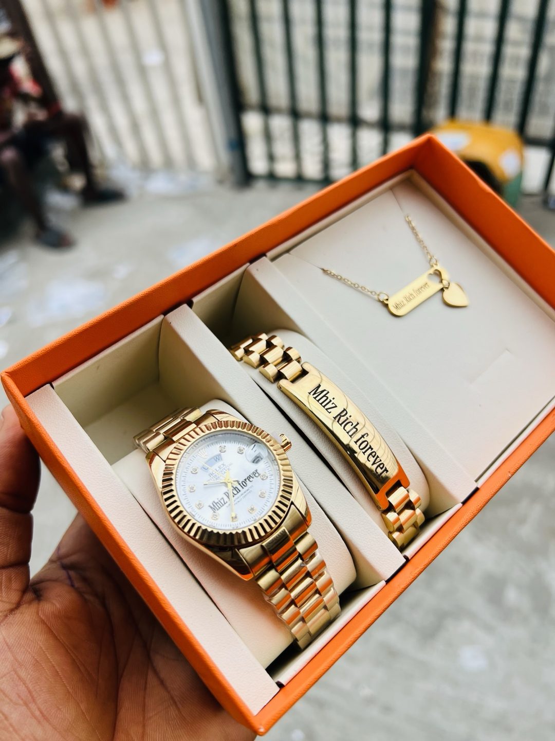 Female engraved Rolex combo with box - Image 3