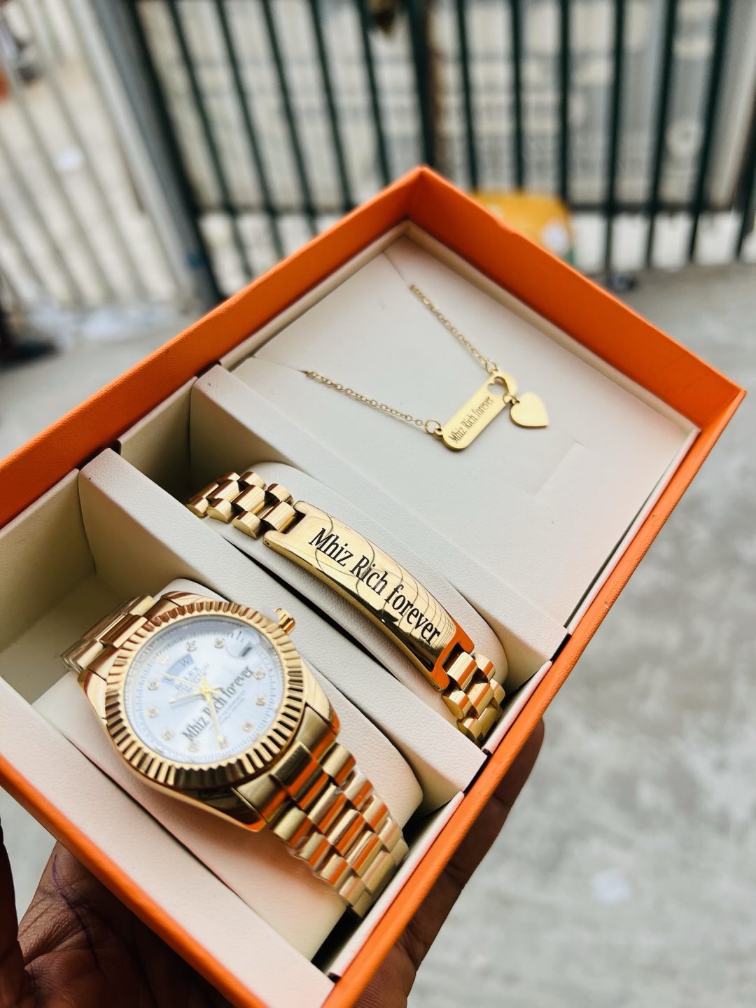 Female engraved Rolex combo with box - Image 5