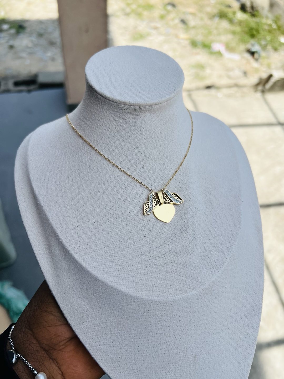 Cat locket engraved necklace