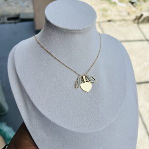 Cat locket engraved necklace
