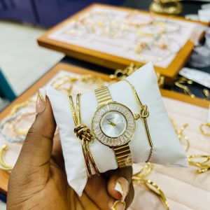 Bantu knot watch combo with box