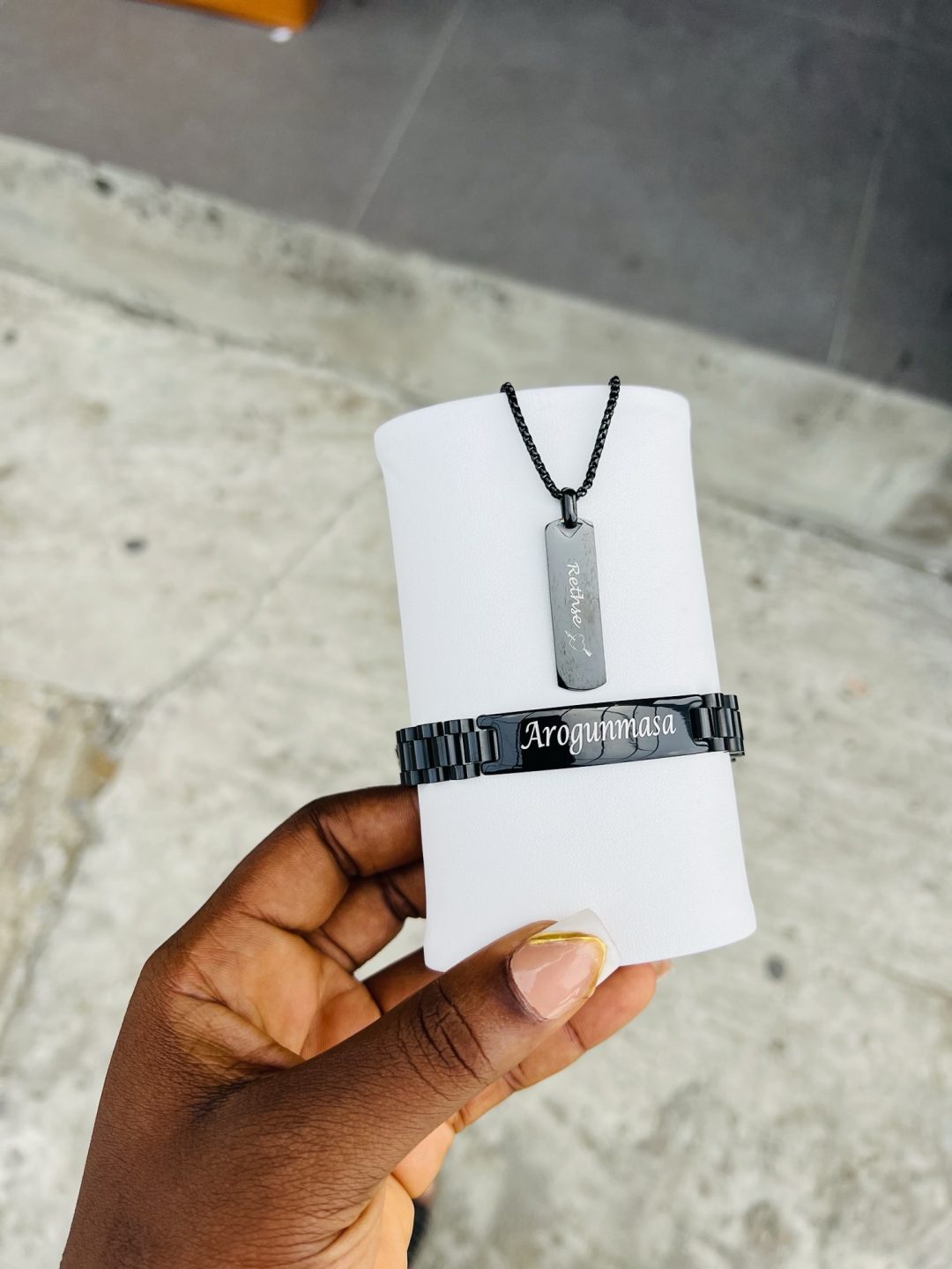 Black Unisex engraved combo - Image 5