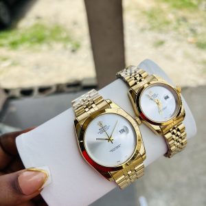 Rolex gold couples watch set