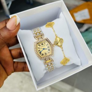 Gold Cartier & Vca combo with box