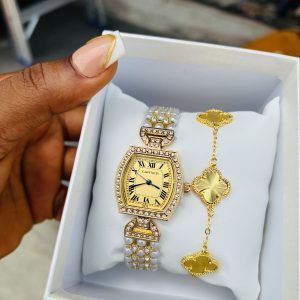 Gold Cartier & Vca combo with box