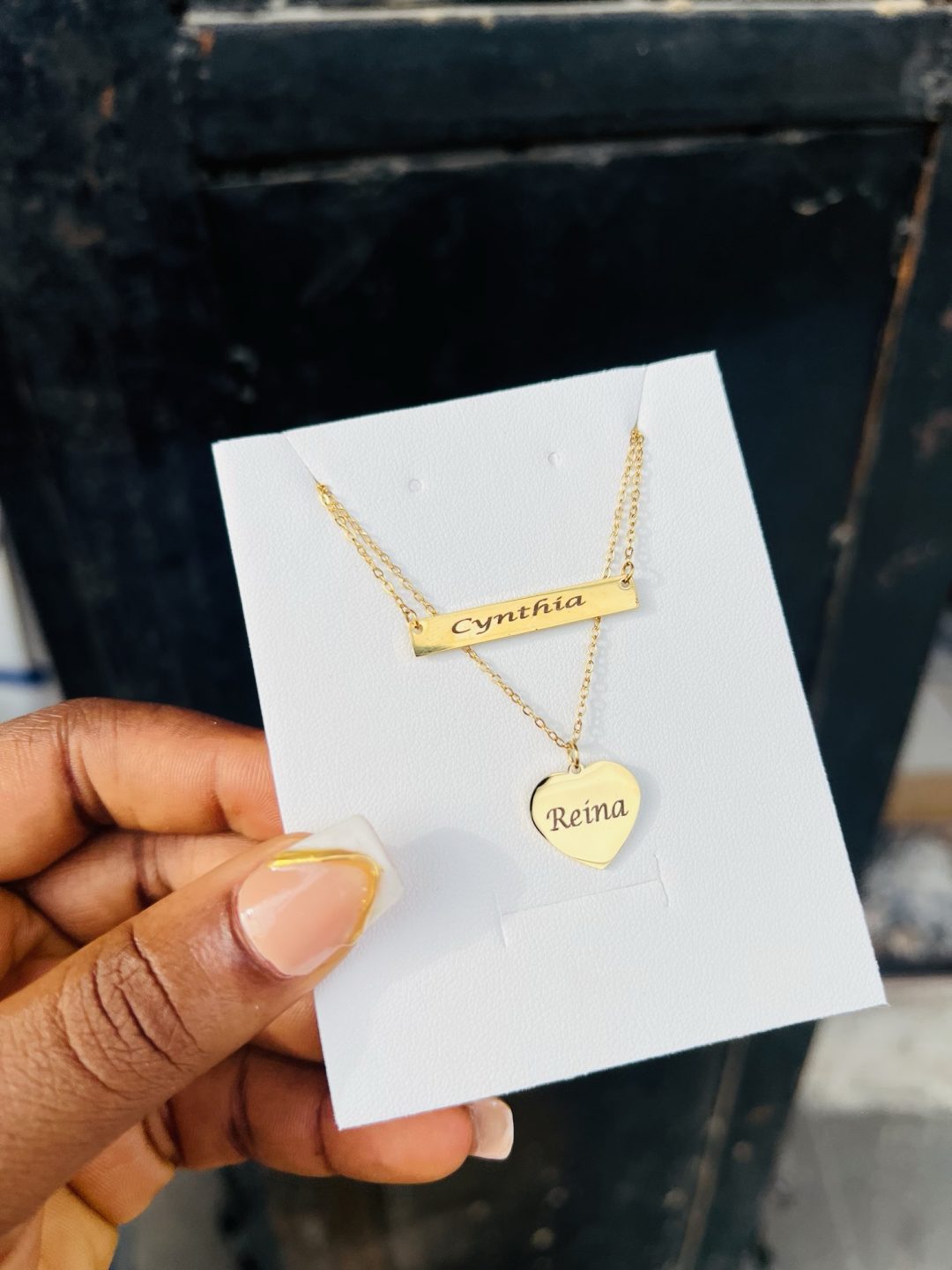 Double love step engraved necklace - Image 3