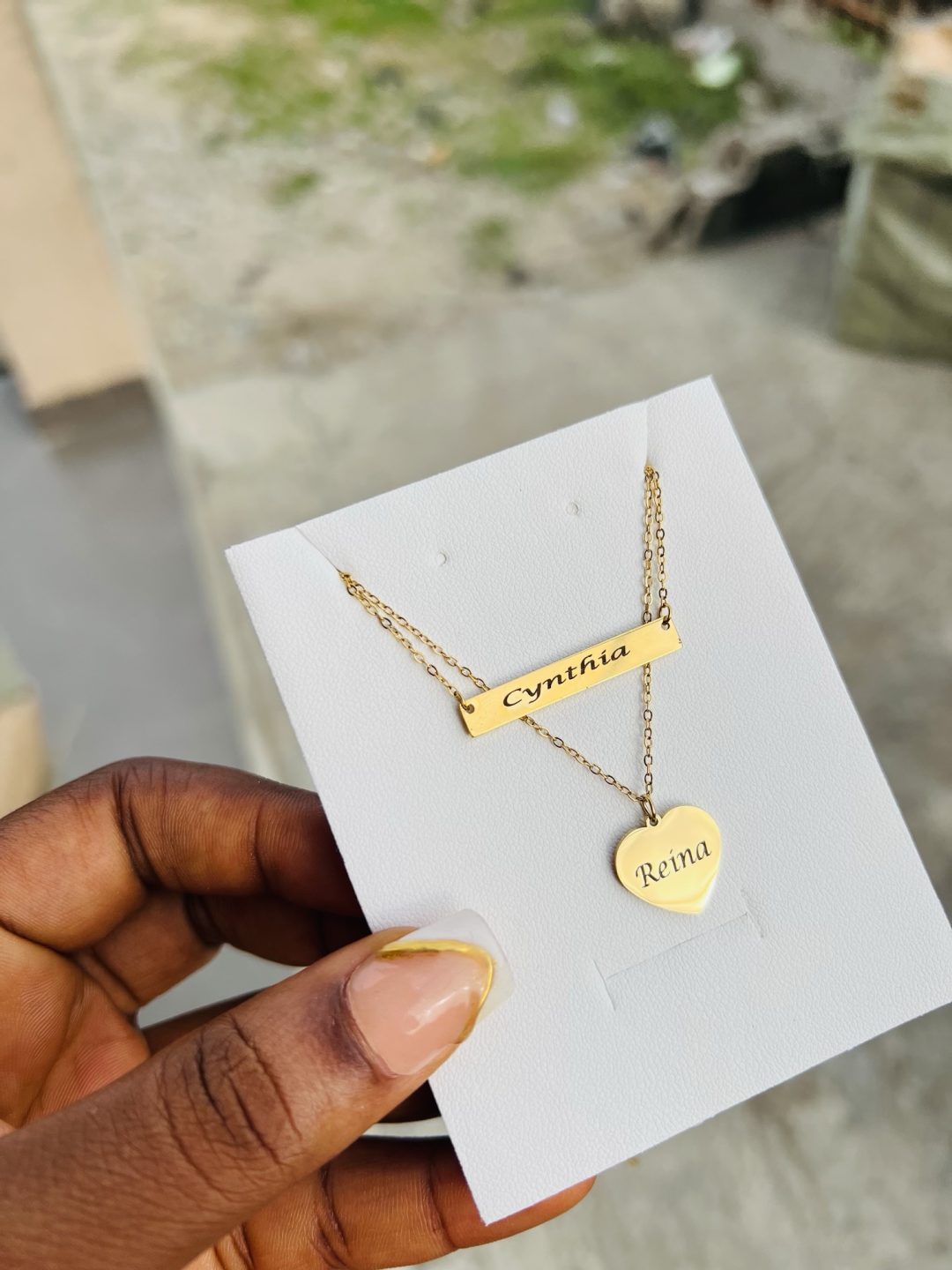 Double love step engraved necklace - Image 5