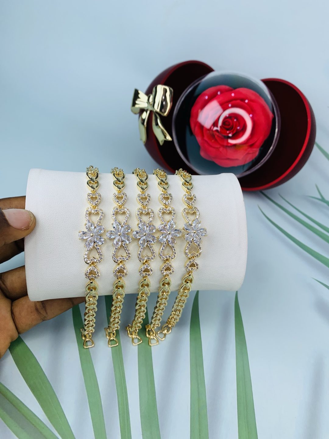 Half stone bracelet 042 - Image 2