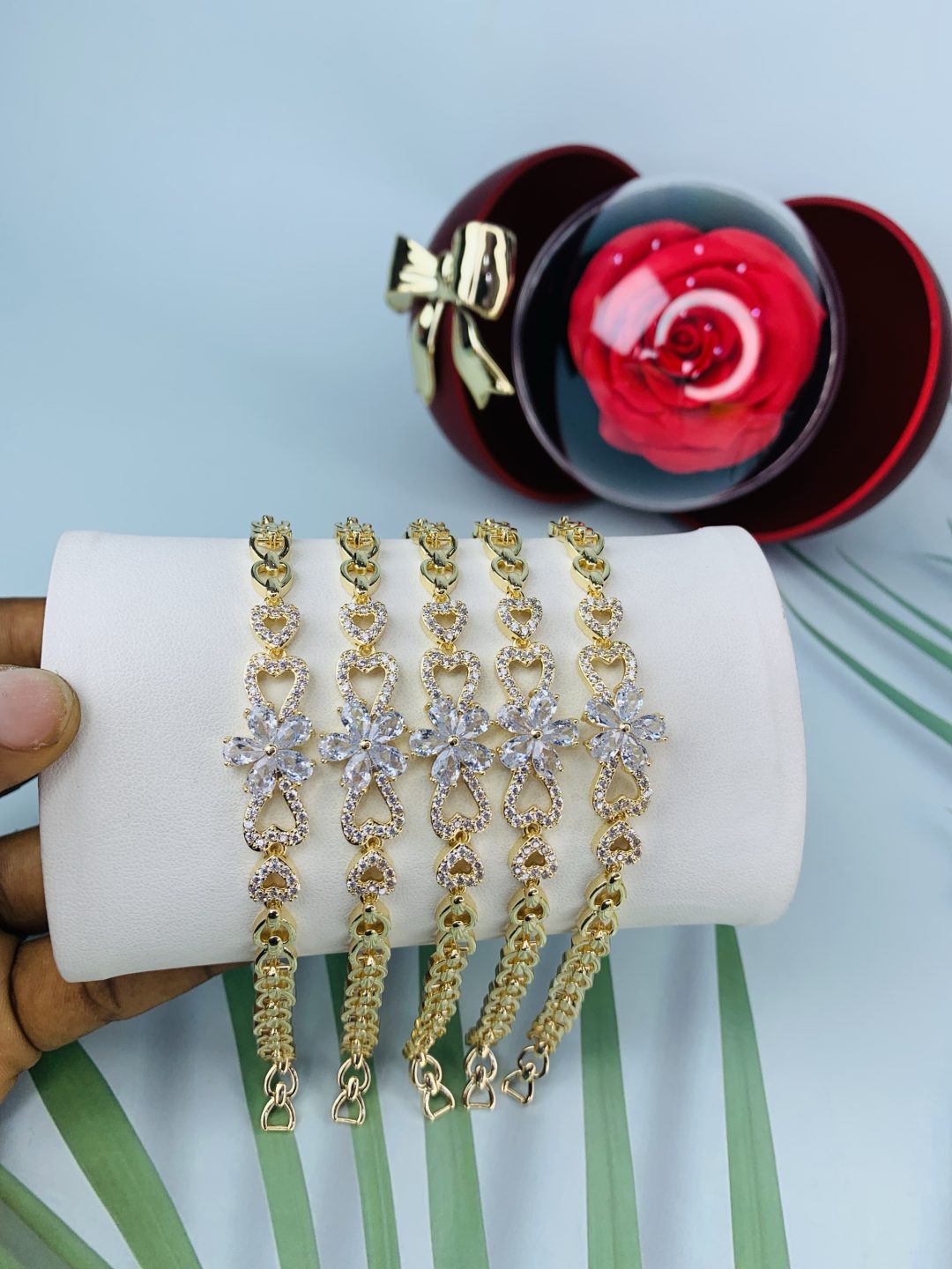 Half stone bracelet 042 - Image 3